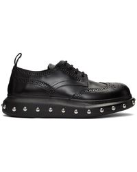 Alexander McQueen Richelieus laces noirs New Liqui Spaz