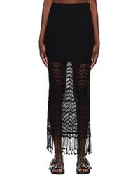 Ganni - Shiny Crochet Maxi Skirt - Lyst