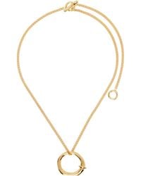 Jil Sander - Gold Pendant Necklace - Lyst