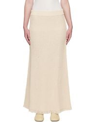 Studio Nicholson - Off- Rye Midi Skirt - Lyst