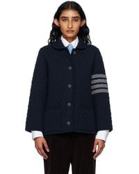 Thom Browne - Quilted Knit Merino Wool 4-Bar Work Jacket - Lyst