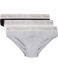 Vivienne Westwood - Ensemble De Trois Slips Multicolore À Taille À Logos - Lyst