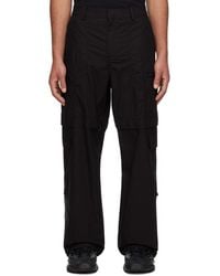Juun.J - Pantalon cargo noir à revers fendus - Lyst