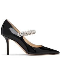 Jimmy Choo - Chaussures À Talon De 85 Mm Noires À Bride Bing - Lyst