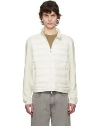 Moncler - Padded Wool Zip-Up Down Jacket - Lyst