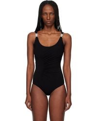 Versace - Stretch Crêpe Jersey Draped Bodysuit - Lyst
