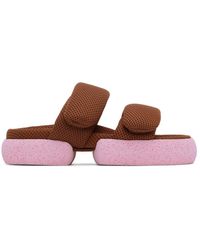 Dries Van Noten - Brown Mesh Strap Platform Sandals - Lyst