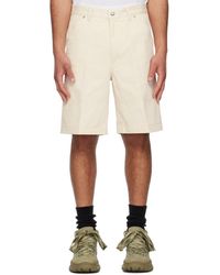 Moncler - Off- Cotton Bermuda Shorts - Lyst