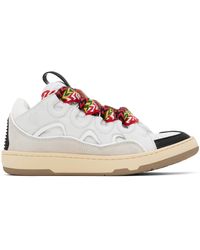 Lanvin - ホワイト Curb レザースニーカー - Lyst