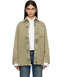 Ami Paris - Cotton Ami De Coeur Denim Overshirt - Lyst
