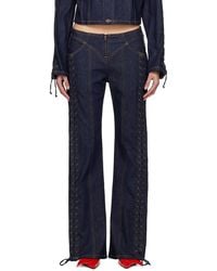 Jean Paul Gaultier - 'The Lace-Up' Jeans - Lyst