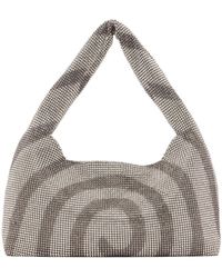 Kara - Mini sac à bandoulière argenté à motif graphique - Lyst
