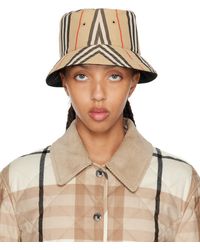 Burberry - Icon Stripe Reversible Bucket Hat - Lyst