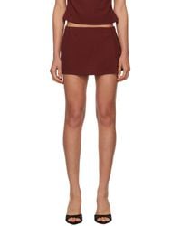 Miaou - Burgundy Micro Miniskirt - Lyst