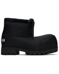 Balenciaga 90mm Alaska Fur Boots in Black | Lyst