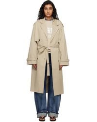 Anine Bing - Taupe Rickie Maxi Trench Coat - Lyst