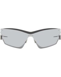 Givenchy - Lunettes De Soleil Argentées À Découpes Giv - Lyst