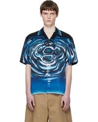 CASABLANCA - Warped Logo Ripple Short Sleeve Shirt - Lyst