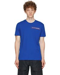 Alexander McQueen Selvedge Logo Tape T-shirt - Blue