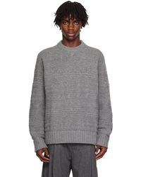 Adererror - Gray Oversized Sweater - Lyst