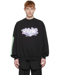 we11done - Pull Molletonné Noir En Coton - Lyst