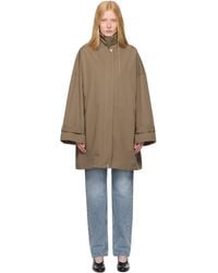 TOTEME - Taupe Oversized Trench Coat - Lyst