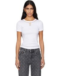 Marine Serre - Trompe L'Oeil Jewelry Jersey Baby Fit T-Shirt - Lyst