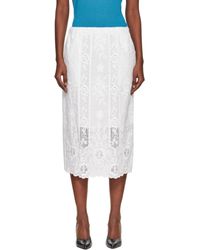 Wales Bonner - Jupe Midi Willow Blanche - Lyst