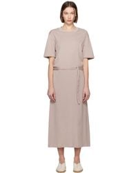 Lemaire - Belted Rib T-Shirt Midi Dress - Lyst