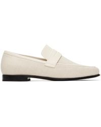 Totême - Toteme Off-white 'the Canvas' Penny Loafers - Lyst