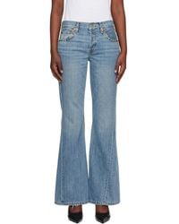 RE/DONE - Twisted Mid Rise Bootcut Jeans - Lyst