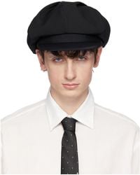 Yohji Yamamoto - Wool Gabardine Tuck Casquette Cap - Lyst