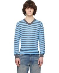Junya Watanabe - Worsted Wool Jersey Stripe Sweater - Lyst