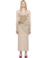 OPEN YY - Layered Halter Neck Maxi Dress - Lyst