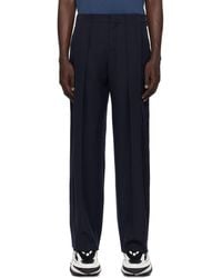 Balmain - Pleated Grain De Poudre Trousers - Lyst