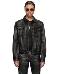 Guess USA - Distressed Leather Jacket - Lyst