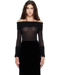 Alaïa - Off-Shoulder Wool Bodysuit - Lyst