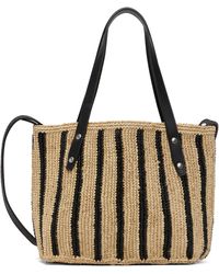Rag & Bone - Small Striped Straw Tote - Lyst