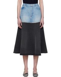 Sea - Elle Denim Midi Skirt - Lyst