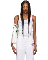 Marni - Débardeur blanc à logo modifié brodé - Lyst