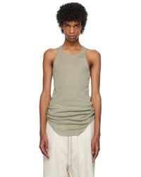 Rick Owens - グリーン Hollywood Basic リブタンクトップ - Lyst