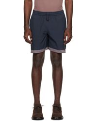 Small Talk Studio - ネイビー Boxer Lining ドローストリング ショートパンツ - Lyst