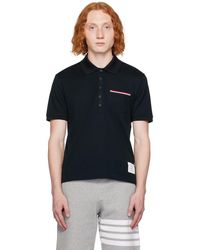 Thom Browne - Navy Patch Pocket Polo - Lyst