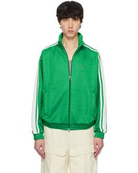 A Bathing Ape - Blouson De Survêtement Décontracté Vert À Motif Camouflage Gaufré Et À Ferrures À Logo - Lyst