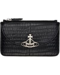 Vivienne Westwood - Half Moon Croc-Embossed Card Holder - Lyst