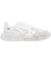 Moschino - White Teddy Transparent Sole Sneakers - Lyst