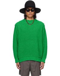 Sacai - Green Loose Thread Sweater - Lyst