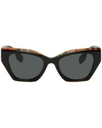 Burberry Black Check Cat-eye Sunglasses