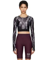 Versace Jeans Couture - Chain Couture Crop T-Shirt - Lyst