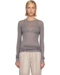 Rick Owens - Tower Rib Ls T-Shirt - Lyst